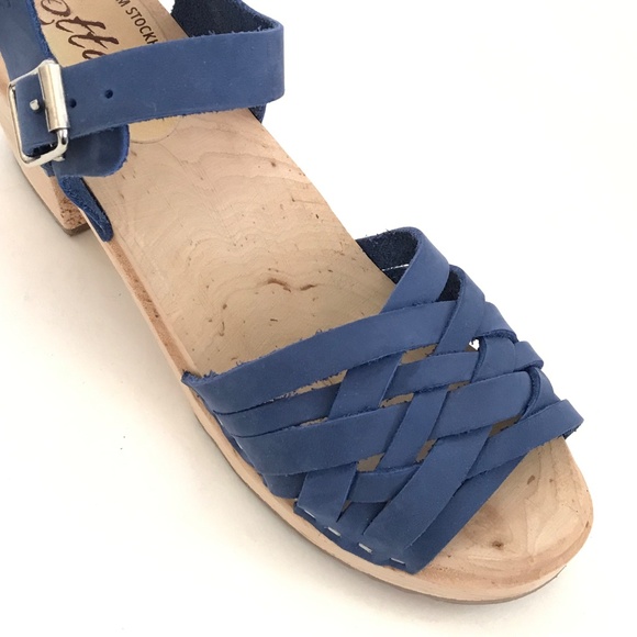 LOTTA’S From Stockholm Clog Sandals Peep Toe Blue Women’s Size 10.5 EU 42 - Picture 6 of 16
